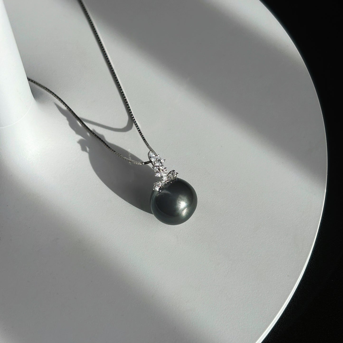 12.0 mm Black Tahitian Pearl Luna Pendant