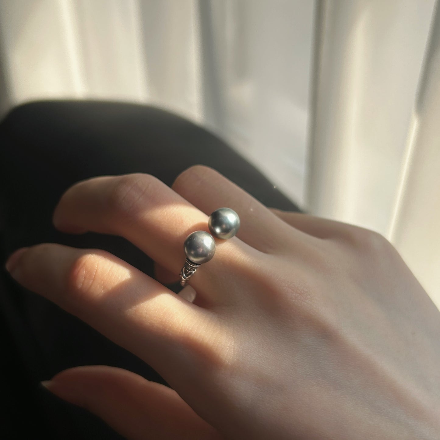 Tahitian Pearl Infinity Ring