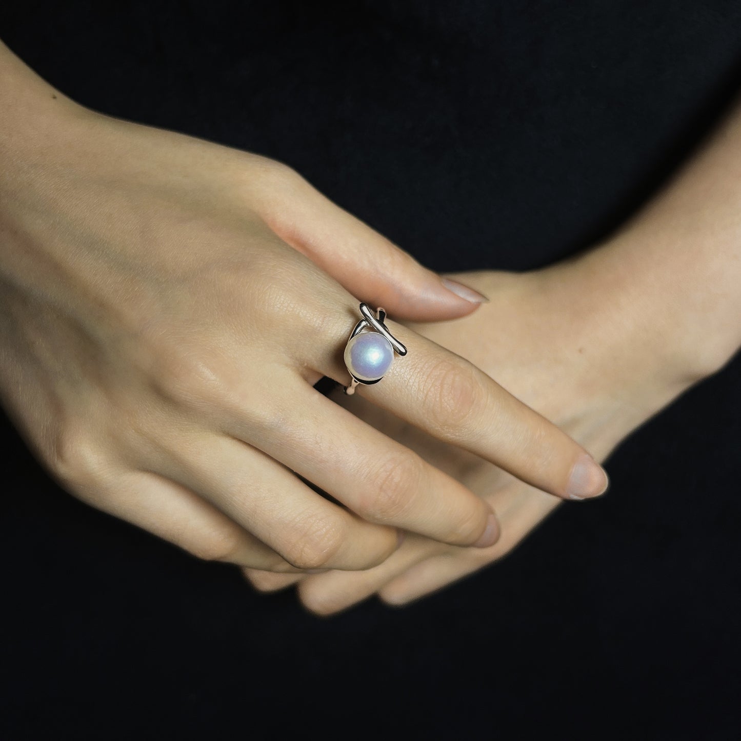 White Freshwater Pearl Ring - Null