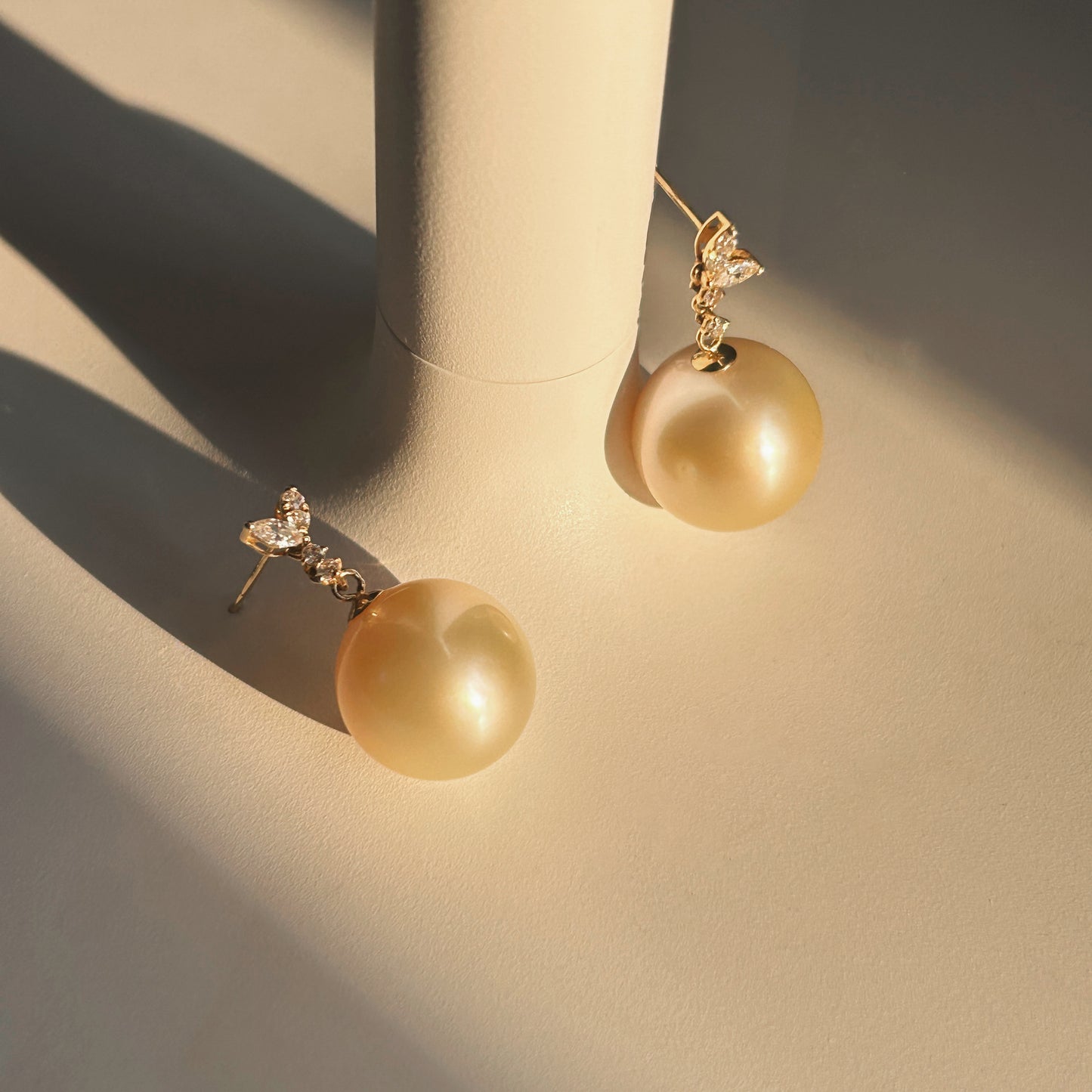 Golden South Sea Pearl Aurelia Earrings