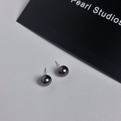 9.0-9.5mm Tahitian Pearl Stud Earrings