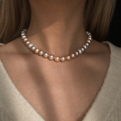 9.5-10.5mm Multicolor Freshwater Pearl Necklace